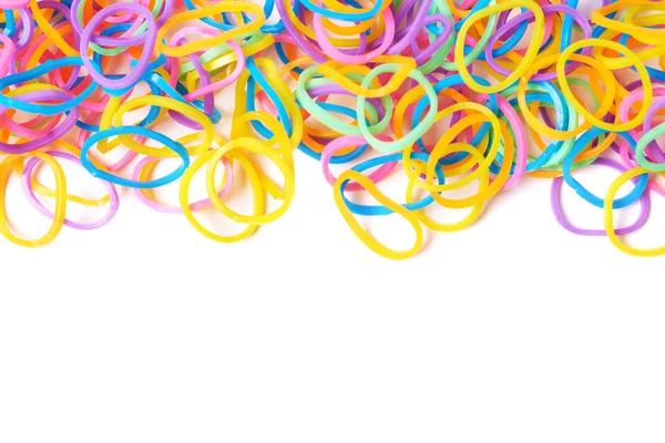 Surface covered with multiple loom bands — Stock Photo, Image