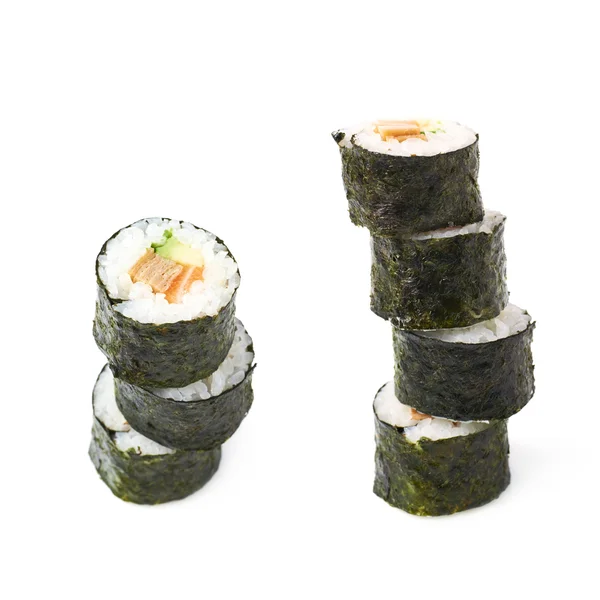 Aljaska hosomaki sushi geïsoleerd — Stockfoto