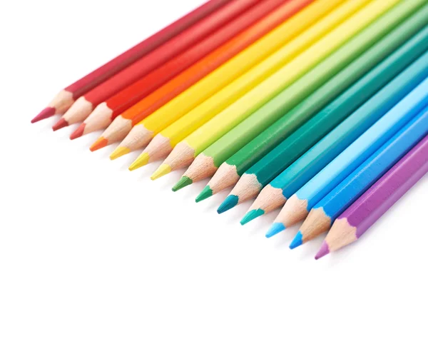 Multiple colorful color pencils composition — Stock Photo, Image