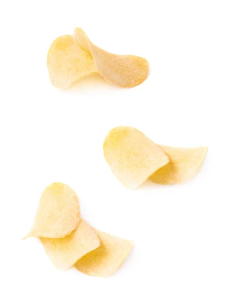 고립 된 몇몇 감자 칩 — 스톡 사진