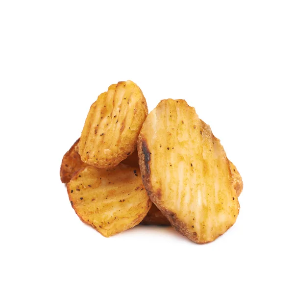 구운된 감자 슬라이스 구성, 절연 — 스톡 사진