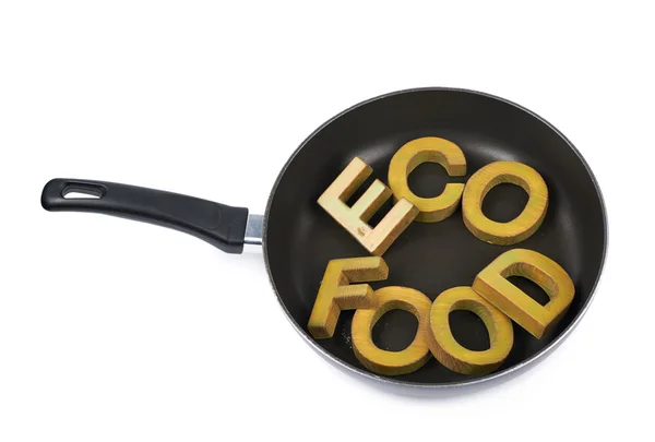 Words in a cooking pan isolated — Stock Photo, Image