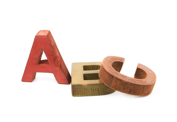 Abc Buchstabenkomposition isoliert — Stockfoto