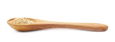 İzole quinoa tohumları ile dolu kaşık