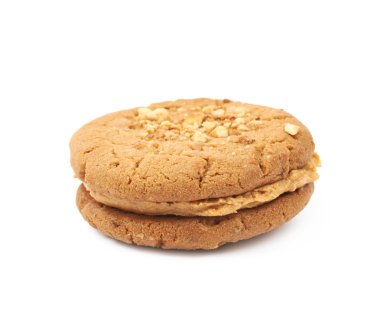 Fıstık ezmesi ev yapımı kurabiye izole