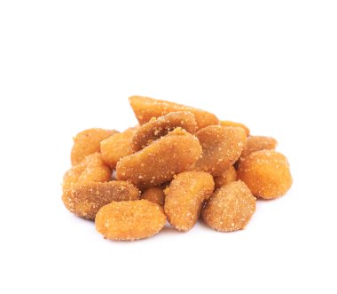 Ekmekli fıstık izole yığını