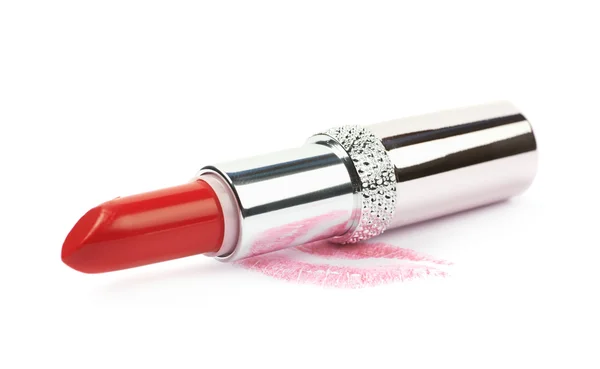 Tubo de lápiz labial rojo aislado — Foto de Stock