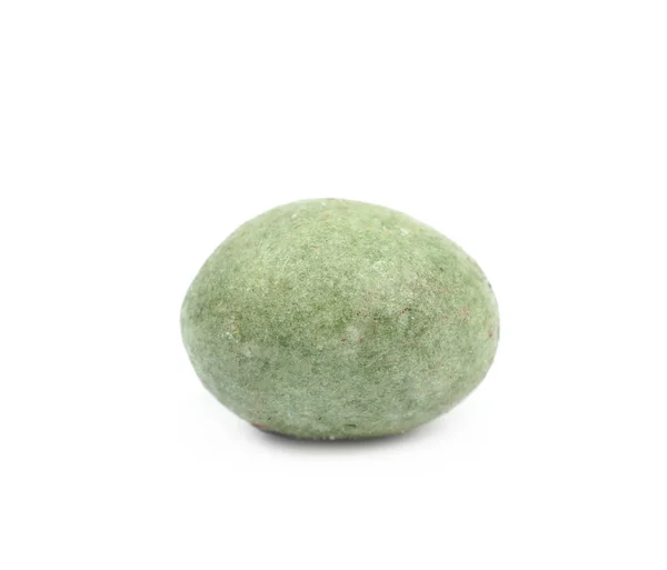 Green wasabi coated peanut isolated — Stock Photo, Image