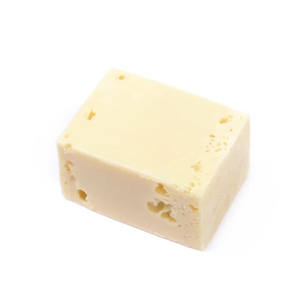 Izolowany kawałek sera — Zdjęcie stockowe