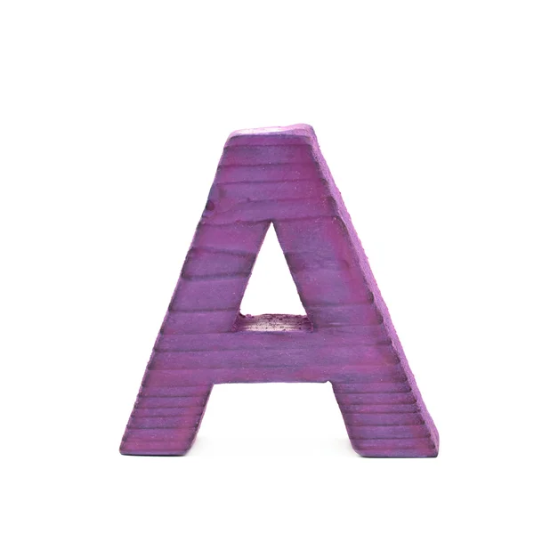 Single sawn wooden letter isolated — Stock Photo, Image