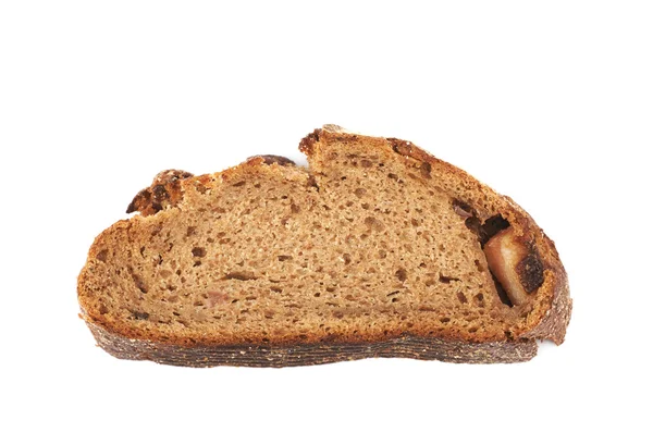 Kawałek kromka chleba na białym tle — Zdjęcie stockowe