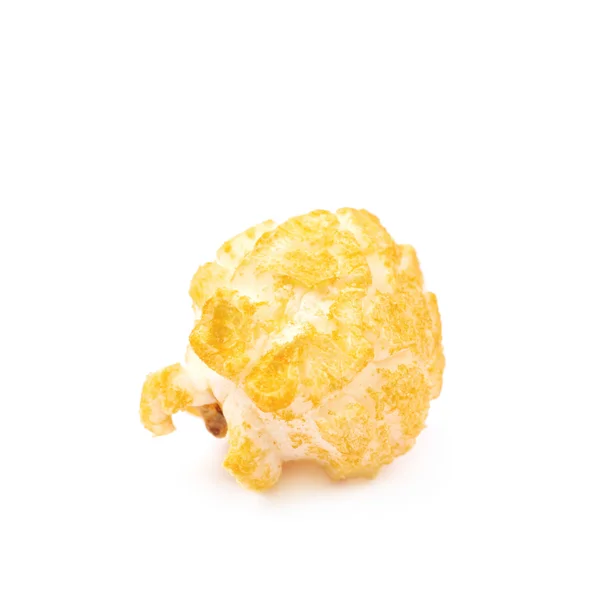 Enkele popcorn vlok geïsoleerd — Stockfoto