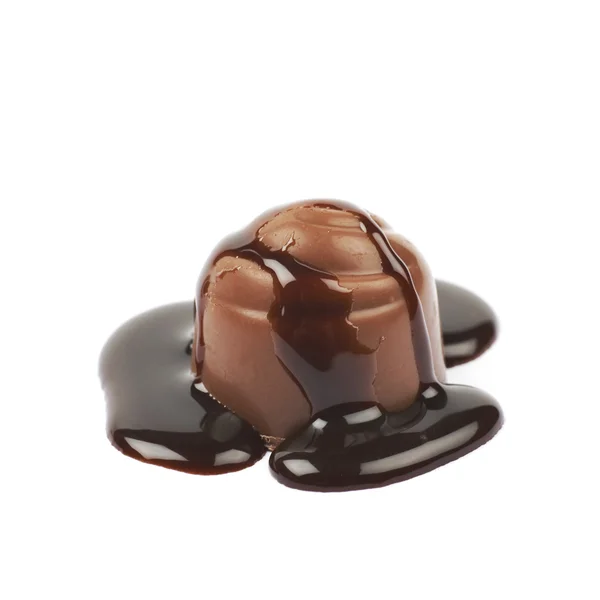 Καραμέλα σοκολάτας σοκολατάκι απομονωθεί — Φωτογραφία Αρχείου