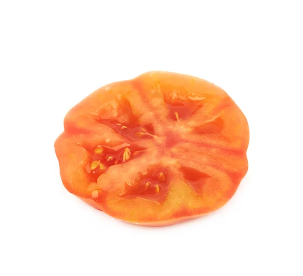 Tomate de boeuf rouge mûre isolée — Photo