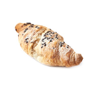 İzole çikolatalı kruvasan hamur işi