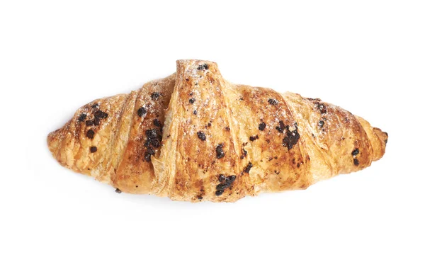 Ciasto czekoladowe croissanty na białym tle — Zdjęcie stockowe