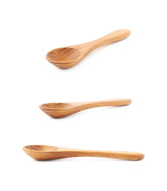 İzole ahşap Servis kaşığı