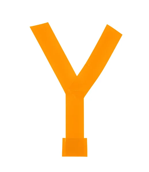Σύμβολο γράμμα Y κατασκευασμένα από μονωτική ταινία — Φωτογραφία Αρχείου