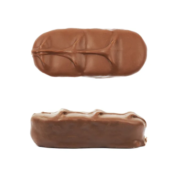 Kokosnöt fylld choklad bar isolerade — Stockfoto