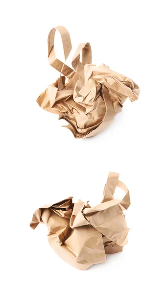 Bolso de papel desmenuzado aislado —  Fotos de Stock