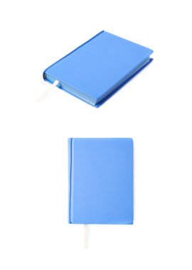 İzole mavi not defteri