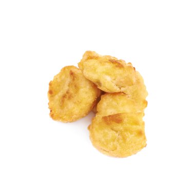 Ekmekli Tavuk nugget kompozisyon izole