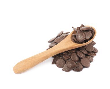 Çikolata parçaları kompozisyon izole