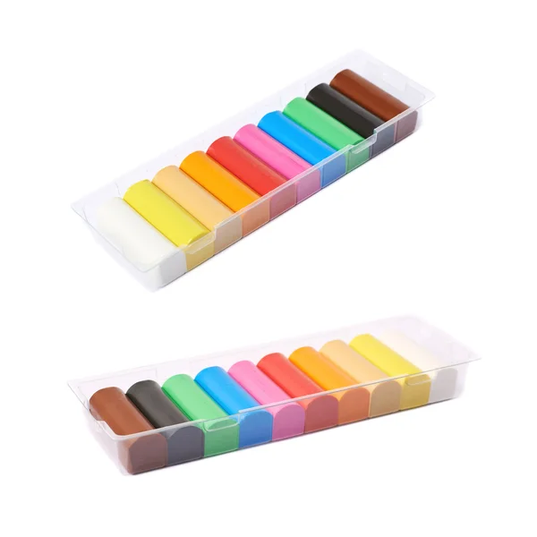 Palos de plastilina de colores aislados — Foto de Stock