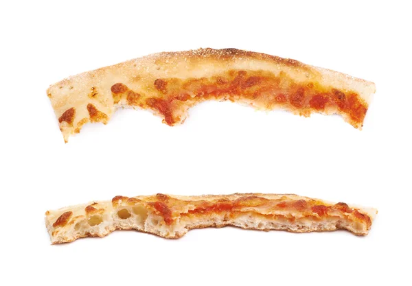 Crust pizza na białym tle — Zdjęcie stockowe