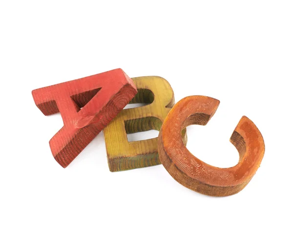 ABC lettere composizione isolata — Foto Stock