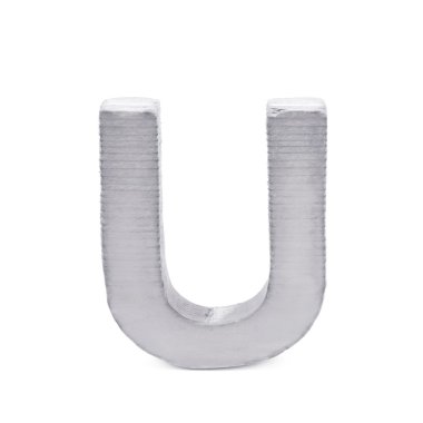 Tek Boyutlanmış ahşap harf izole