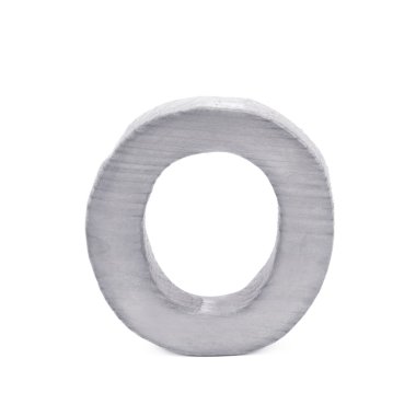 Tek Boyutlanmış ahşap harf izole