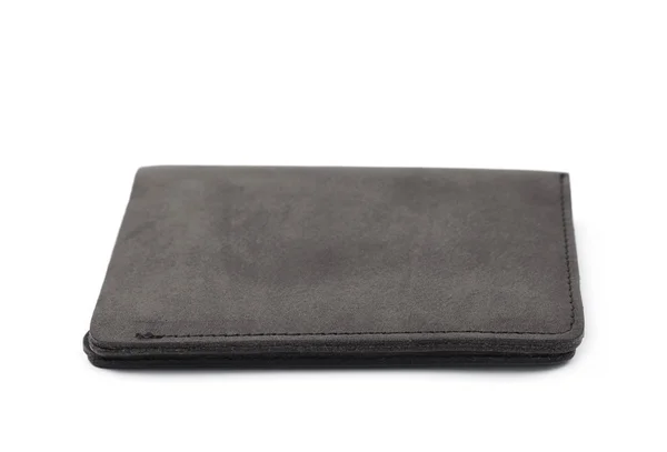 Flat leather wallet isolated — Stock Photo, Image