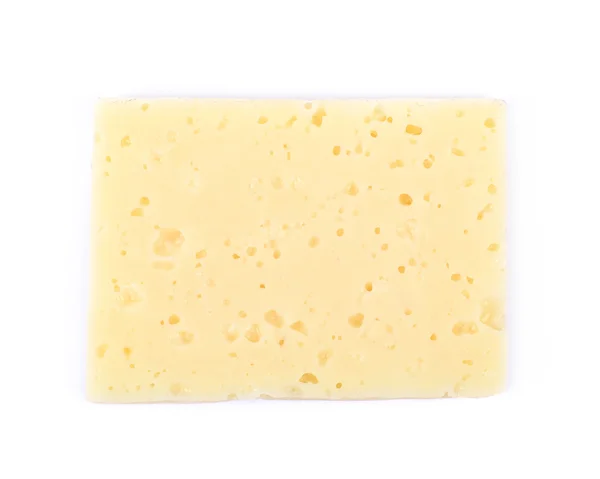 Single slice of cheese isolated — Stock Photo, Image