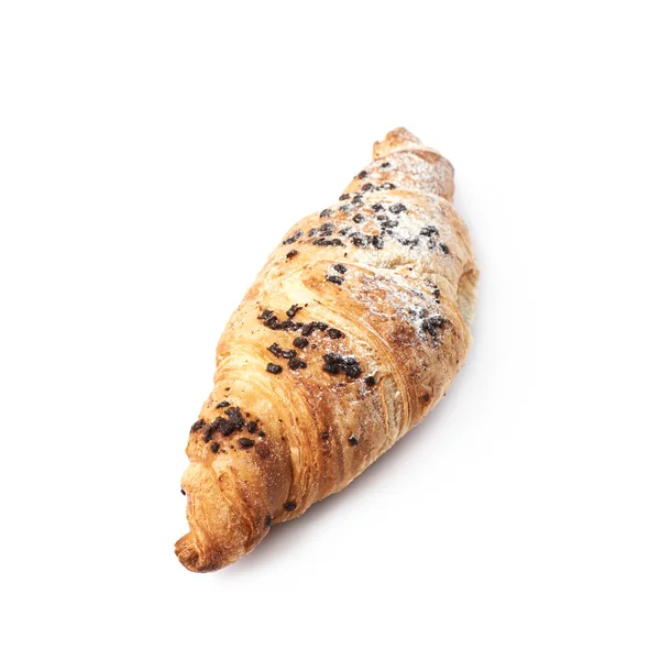 Csokis croissant tészta elszigetelt — Stock Fotó