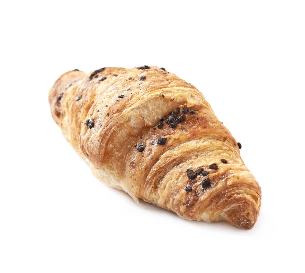 Chocolate croissant pastry isolated — Stock Photo, Image