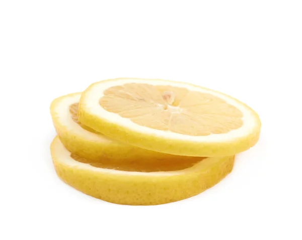 Pile of lemon slices isolated — Stock Photo, Image