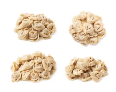 İzole pişmiş köfte yığını