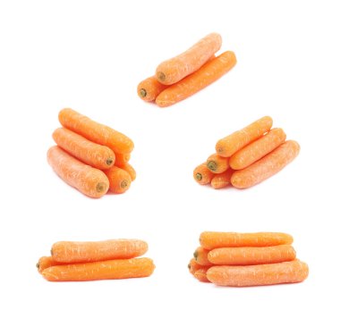 Bebek havuç izole yığını