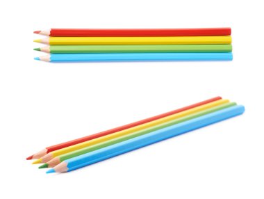 Dört izole kalem kompozisyon çizim