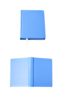 İzole mavi not defteri