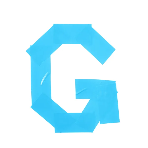 Carta G símbolo feito de fita isolante — Fotografia de Stock