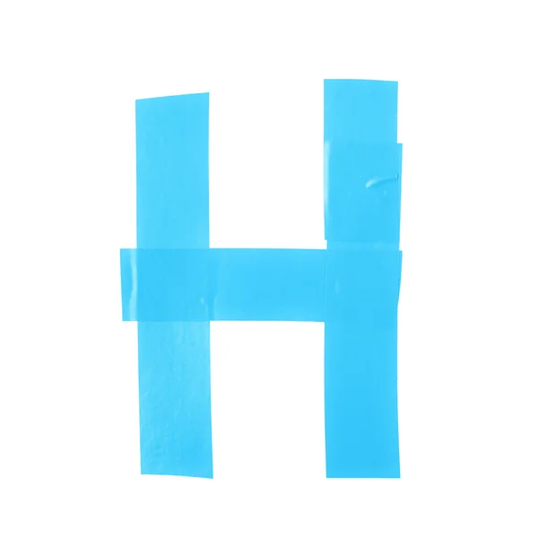 Písmeno H symbol vyrobené izolační páska — Stock fotografie
