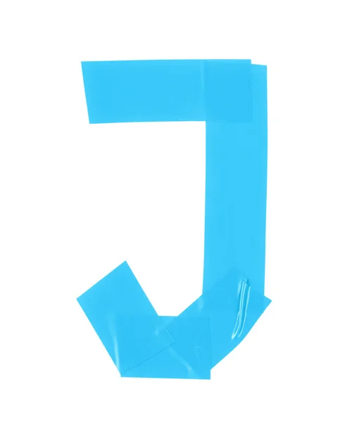 Letter J symbol made of insulating tape — Stock Photo, Image