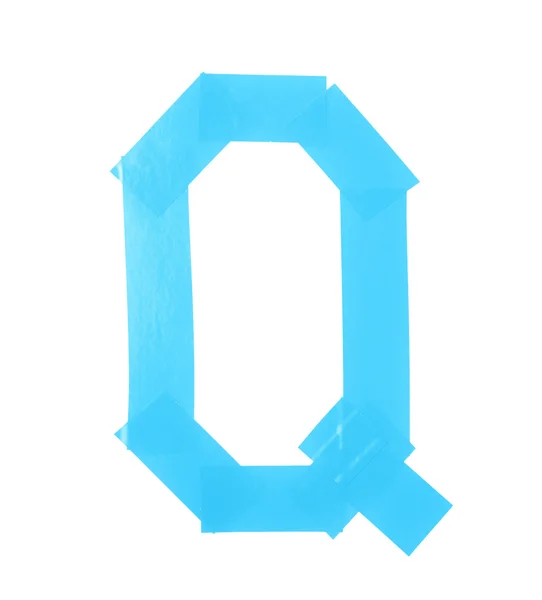 字母 Q 符号制成的绝缘胶带 — 图库照片