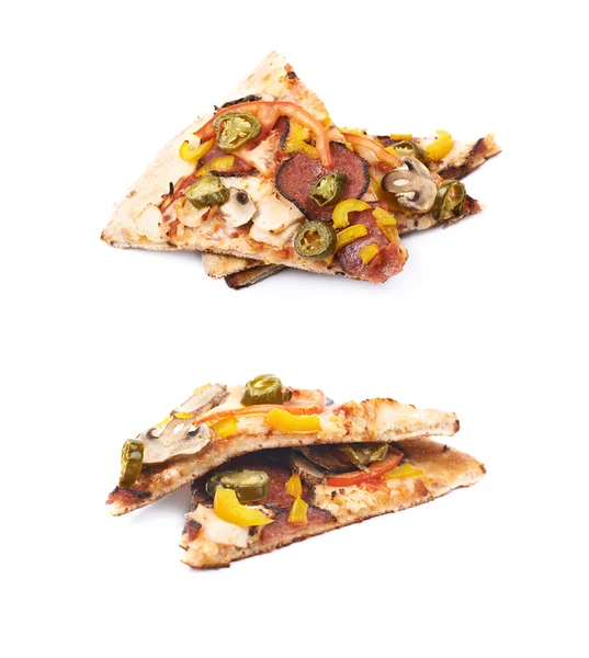 Rebanada de pizza mexicana aislada — Foto de Stock