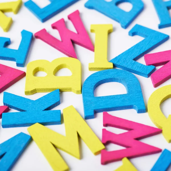 Surface covered with the wooden letters — Stock Photo, Image