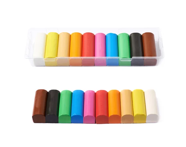 Sticks of colorful plasticine isolated — Stock Photo, Image