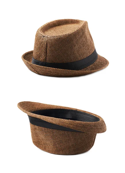 Sombrero fedora marrón aislado — Foto de Stock