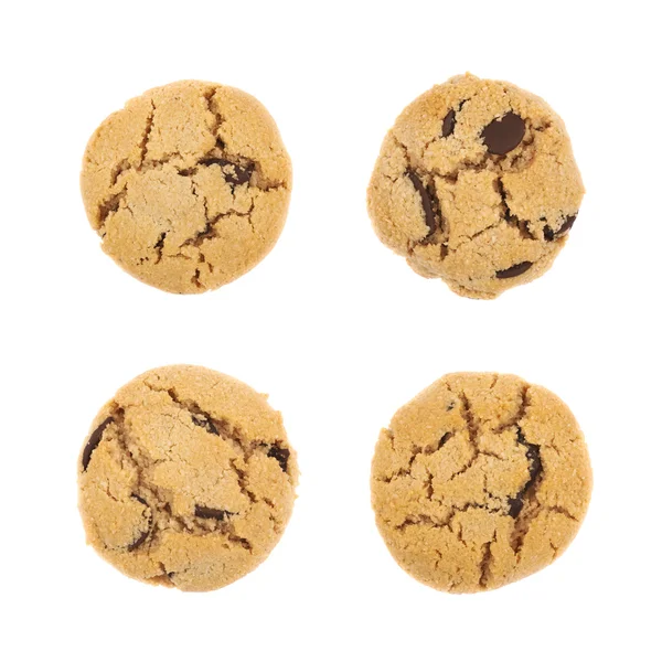 Csokoládé chip cookie elszigetelt — Stock Fotó